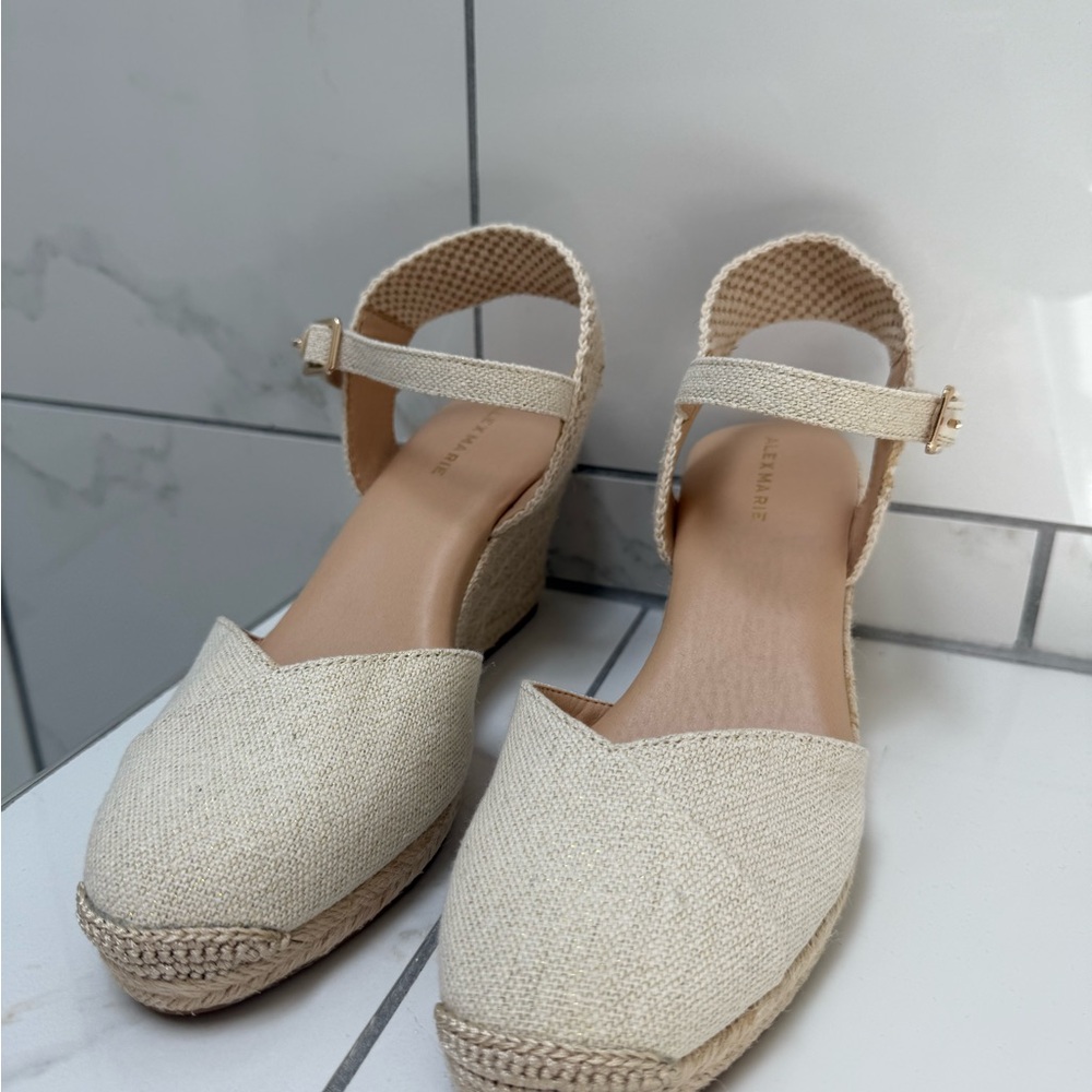 Alex Marie Neutral Wedges with Ankle Straps
